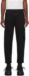 C.P. Company Black Cuffed Sweatpants