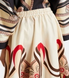 La DoubleJ Ballerina cotton gabardine midi skirt
