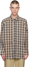 meanswhile Beige Check Shirt