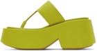 Marsèll Green Zeppo Infradito Wedge Sandals