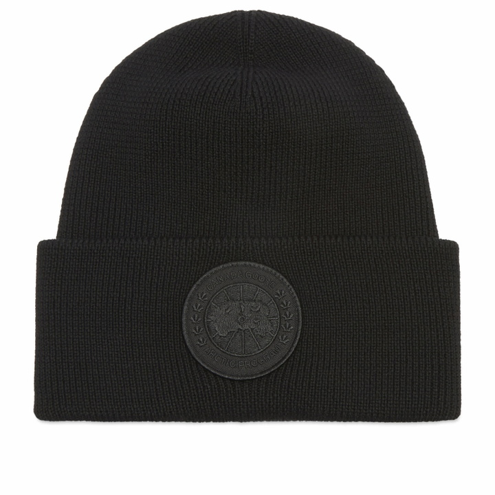 Photo: Canada Goose Men's Arctic Toque Beanie in Black/Black 