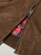 Baracuta - G9 Suede Harrington Jacket - Brown