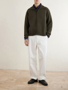 Margaret Howell - Merino Wool Zip-Up Cardigan - Green
