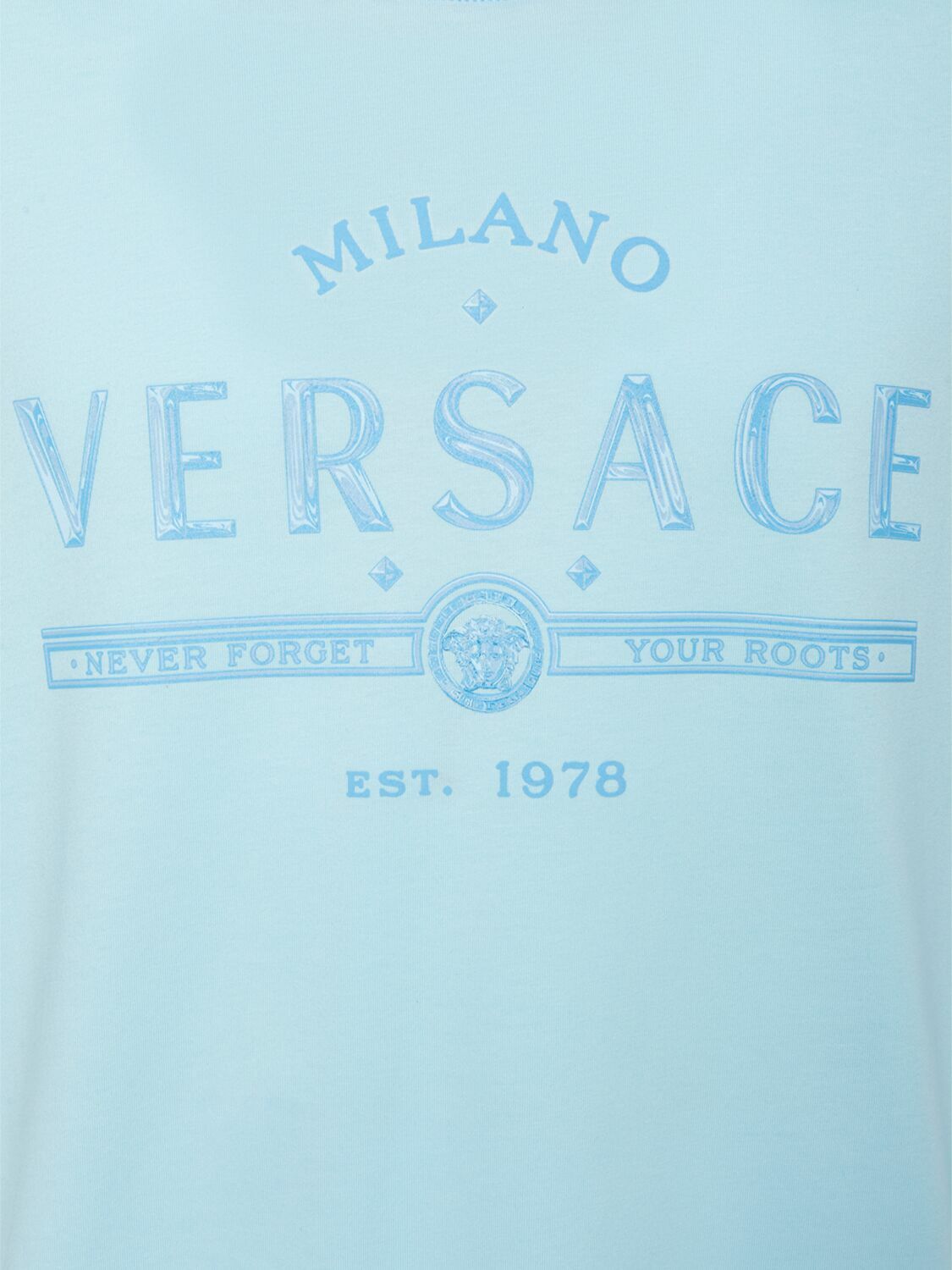 【関税&送料込】Versace T-Shirt Compact Cotton Jersey Fabric VERSACE Compact Cotton Jersey T-shirt Versace