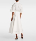 Róhe Embroidered cotton poplin maxi skirt