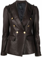 TAGLIATORE - Double-breasted Leather Jacket