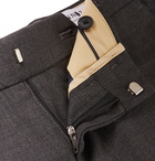 NN07 - Grey Theo Slim-Fit Mélange Flannel Trousers - Gray