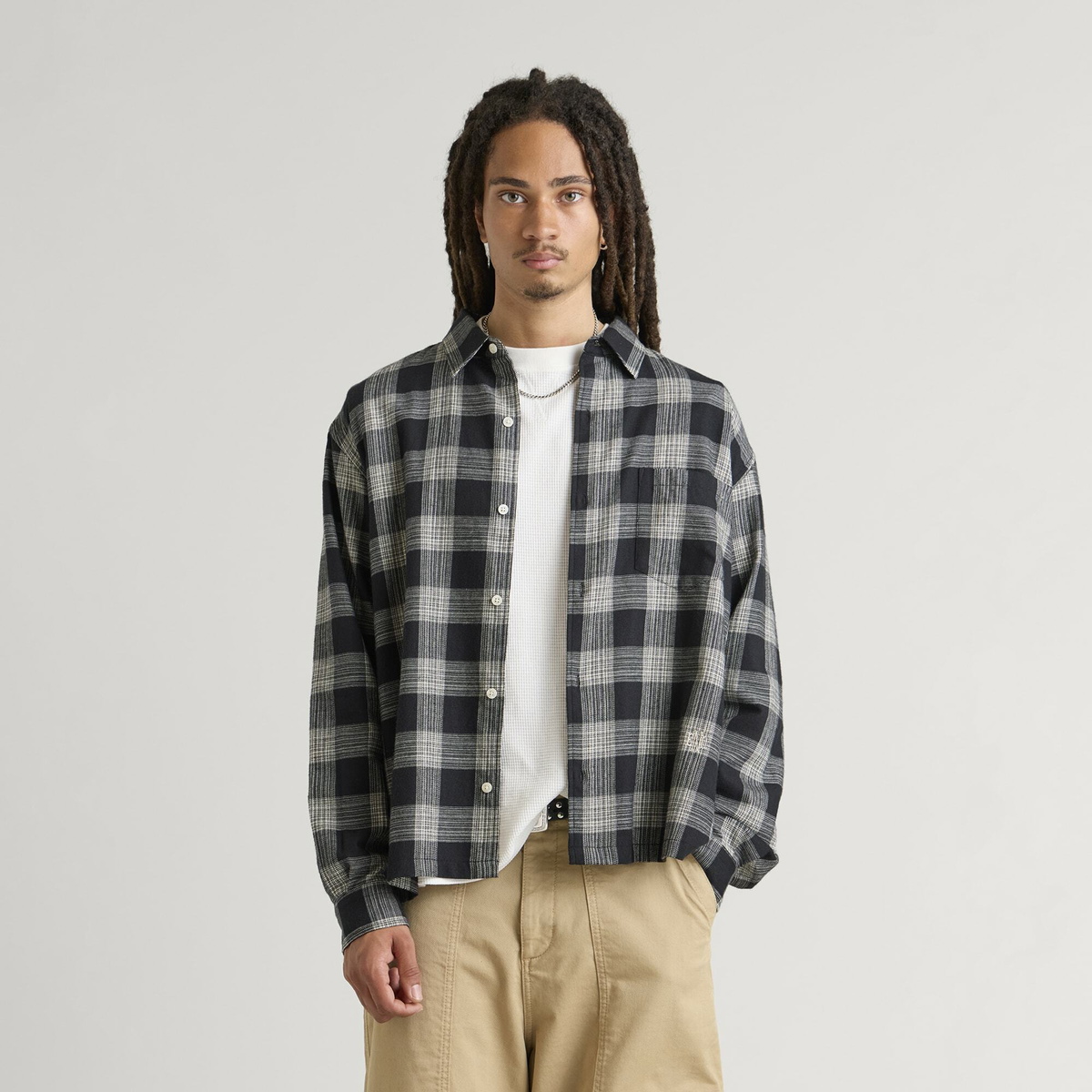 END. Men's Semester Shirt in Black Check