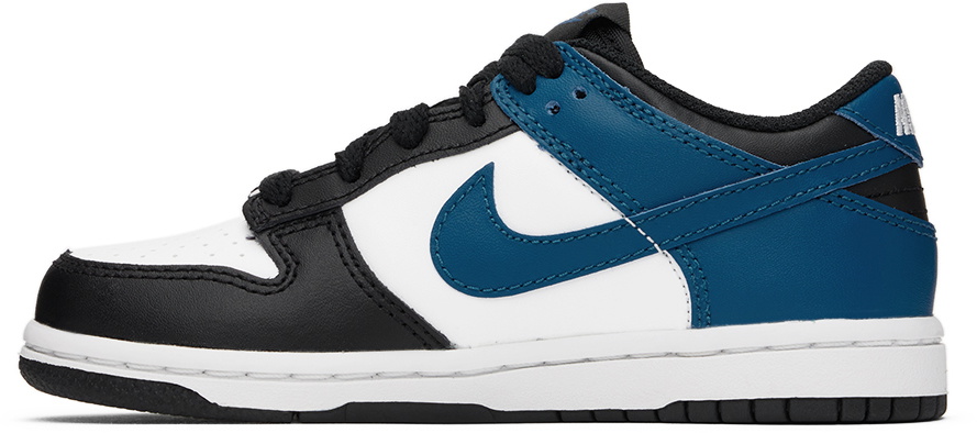 Nike Kids Blue & White Dunk Low Little Kids Sneakers