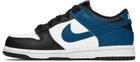 Nike Kids Blue & White Dunk Low Little Kids Sneakers