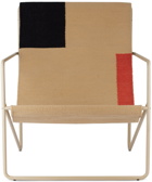 ferm LIVING Brown & Red Desert Lounge Chair