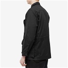 Monitaly Men's Type B Military Half Coat in Vancloth Oxford Black