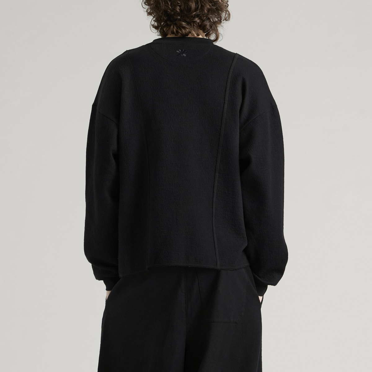 Gander Men's Raw Edge Crewneck Sweatshirt in Black