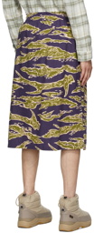 South2 West8 Purple & Green Army String Skirt