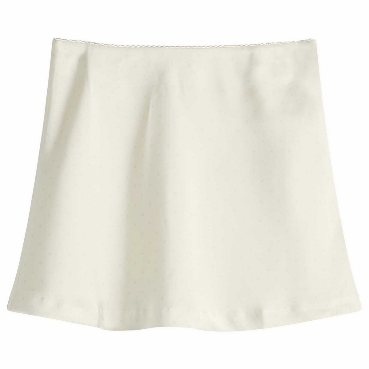 Kijun Women's Polka Dot Satin Mini Skirt in Ivory