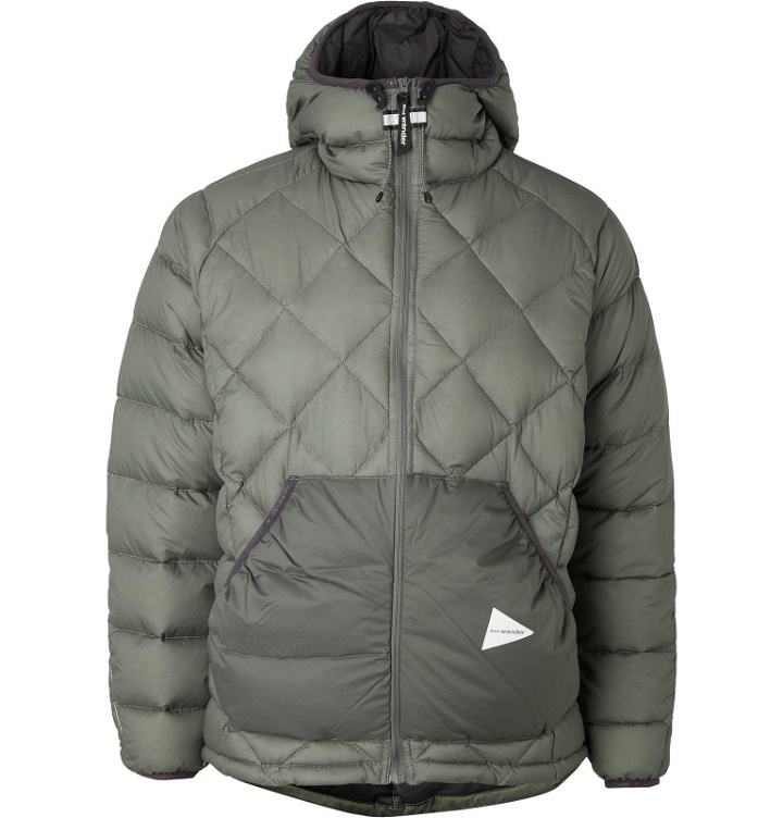 Photo: And Wander - Quilted Nylon Hooded Down Jacket - Green
