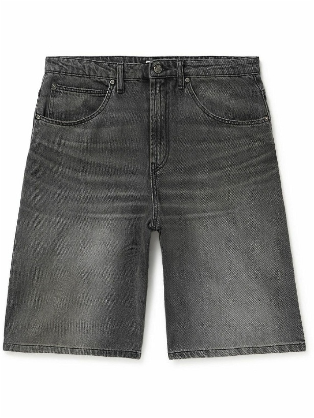 Photo: Guess USA - Gusa Vintage Wide-Leg Denim Shorts - Black