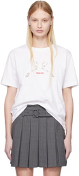 SHUSHU/TONG White Lace Patchwork Oversize T-shirt