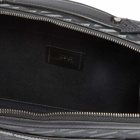 Versace Men's Geometric Print Side Bag in Grey/Black
