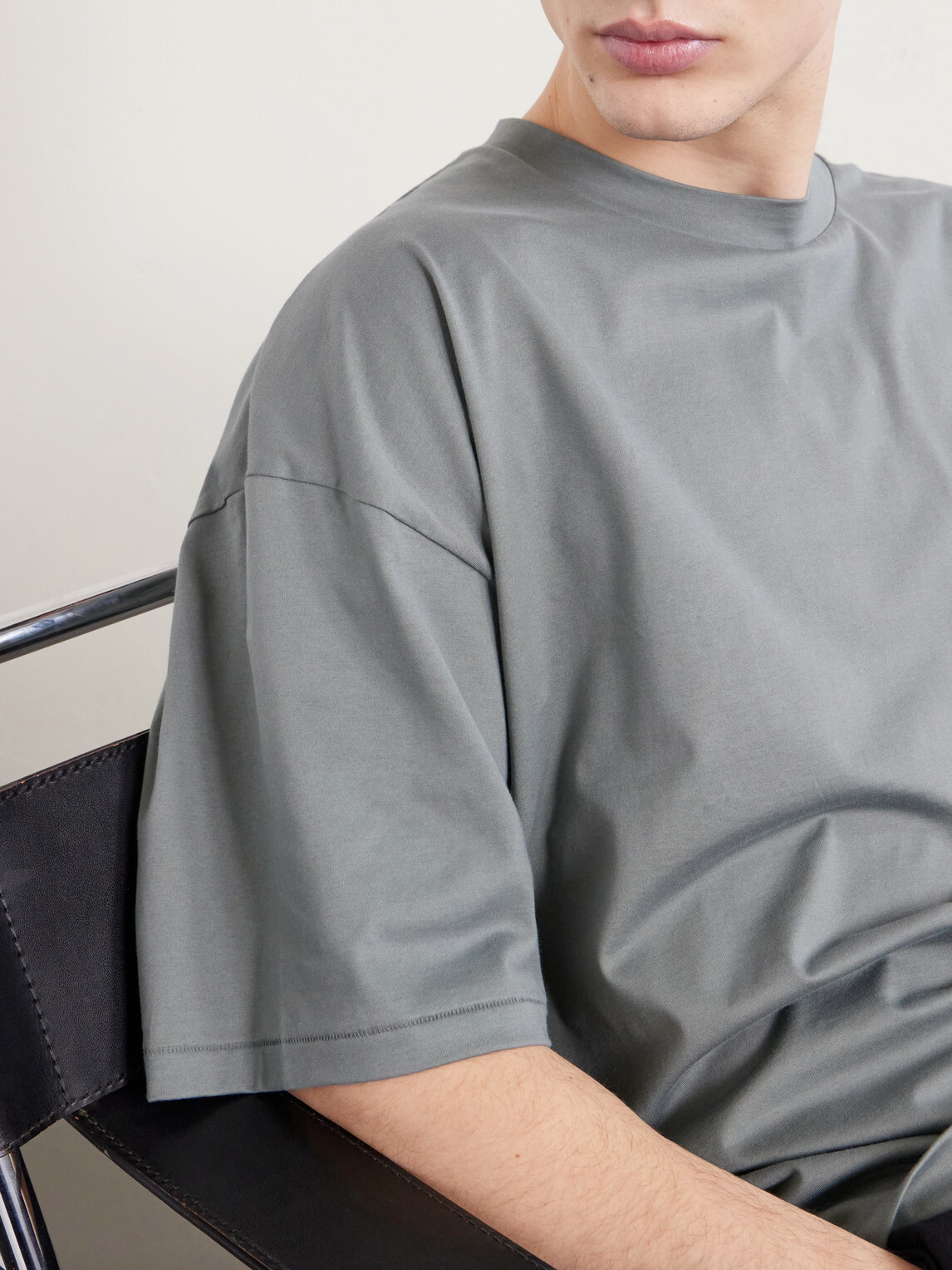 ATON - Oversized Cotton-Jersey T-Shirt - Green
