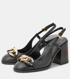 See By Chloé Chain Line leather slingback pumps
