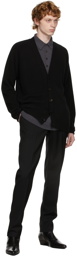 Agnona Black Cashmere & Silk Cardigan