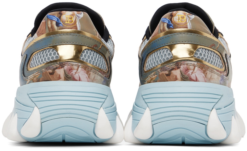 Balmain Blue & Gold B-East Sneakers Balmain