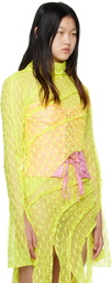 KIM SHUI SSENSE Exclusive Yellow Asymmetrical Turtleneck