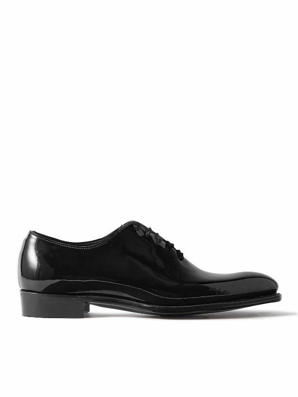 Photo: George Cleverley - Merlin Whole-Cut Patent-Leather Oxford Shoes - Black