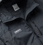adidas Consortium - New Order SPEZIAL PVC-Trimmed Logo-Appliquéd Shell Hooded Jacket - Gray