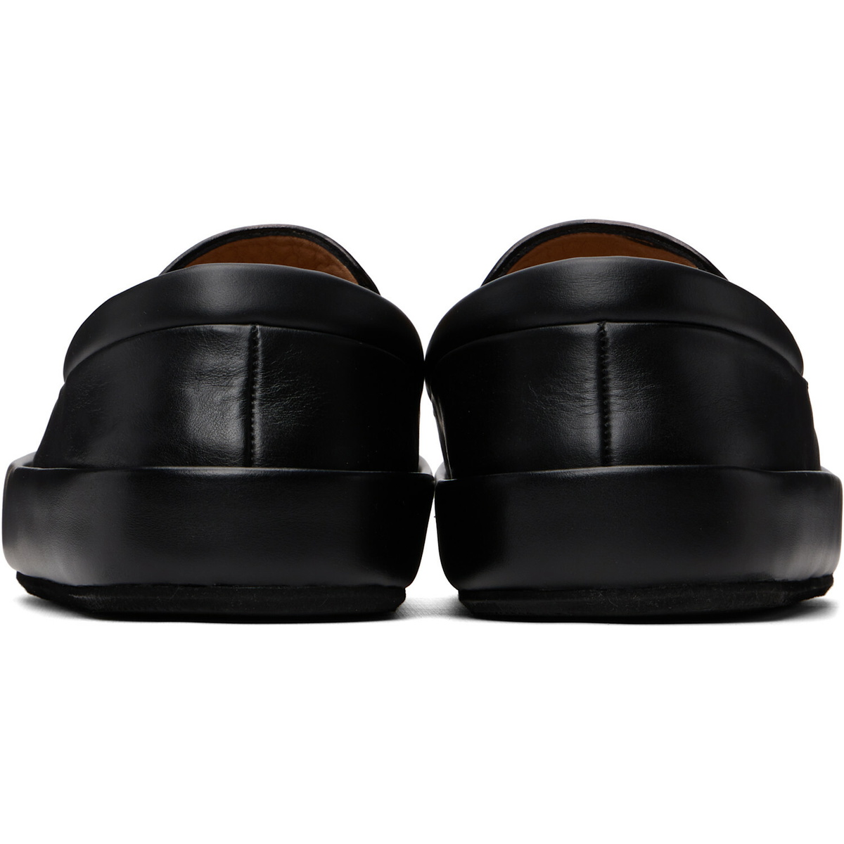 Marsèll Black Cassapelle Leather Slip On Sneakers