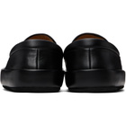 Marsèll Black Cassapelle Leather Slip On Sneakers