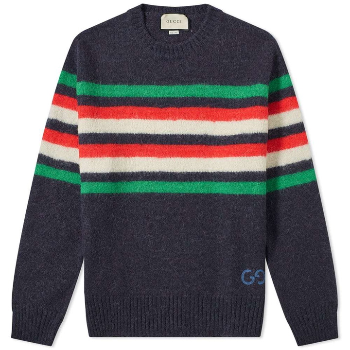 Photo: Gucci Alpaca Wool Stripe Crew Knit