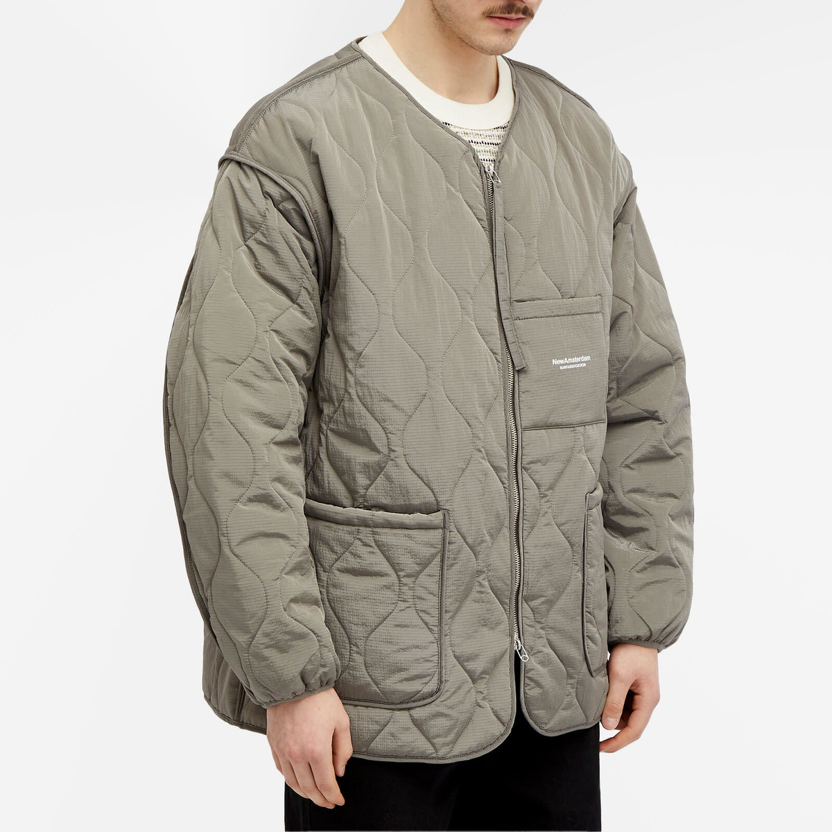 New Amsterdam Surf Association Men's Current Liner Jacket in Taupe