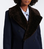 Polo Ralph Lauren Shearling-trimmed wool coat