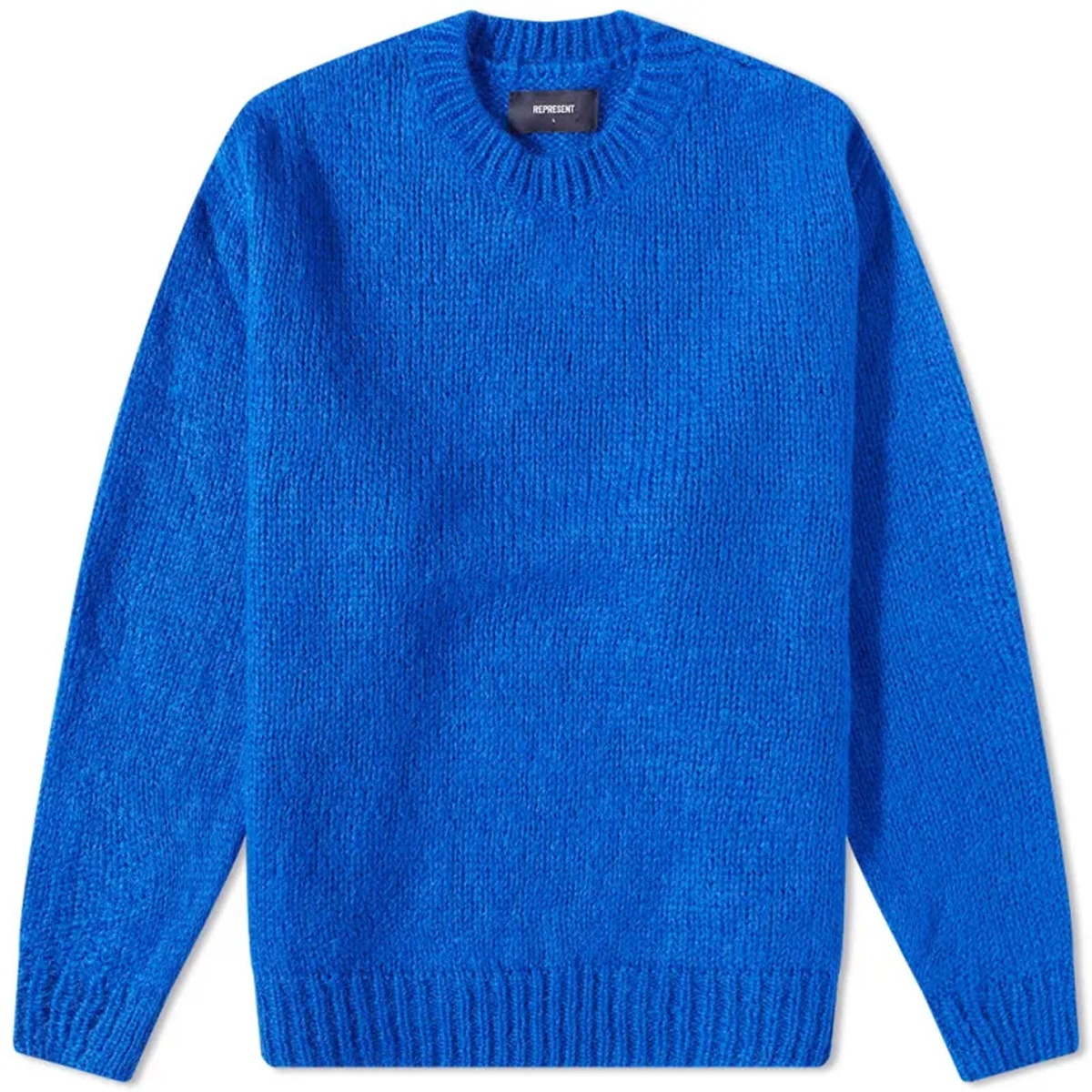 Represent Men's Mohair Sweater in Cobalt Blue Represent