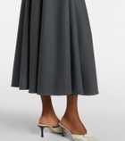 Self-Portrait Belted ribbed-knit midi dress