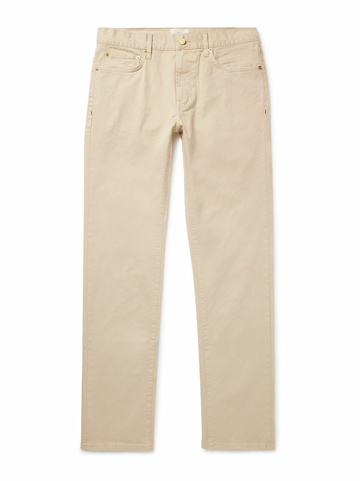 Sid Mashburn - Slim-Fit Straight-Leg Cotton-Blend Twill Trousers - Neutrals