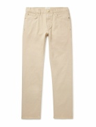 Sid Mashburn - Slim-Fit Straight-Leg Cotton-Blend Twill Trousers - Neutrals