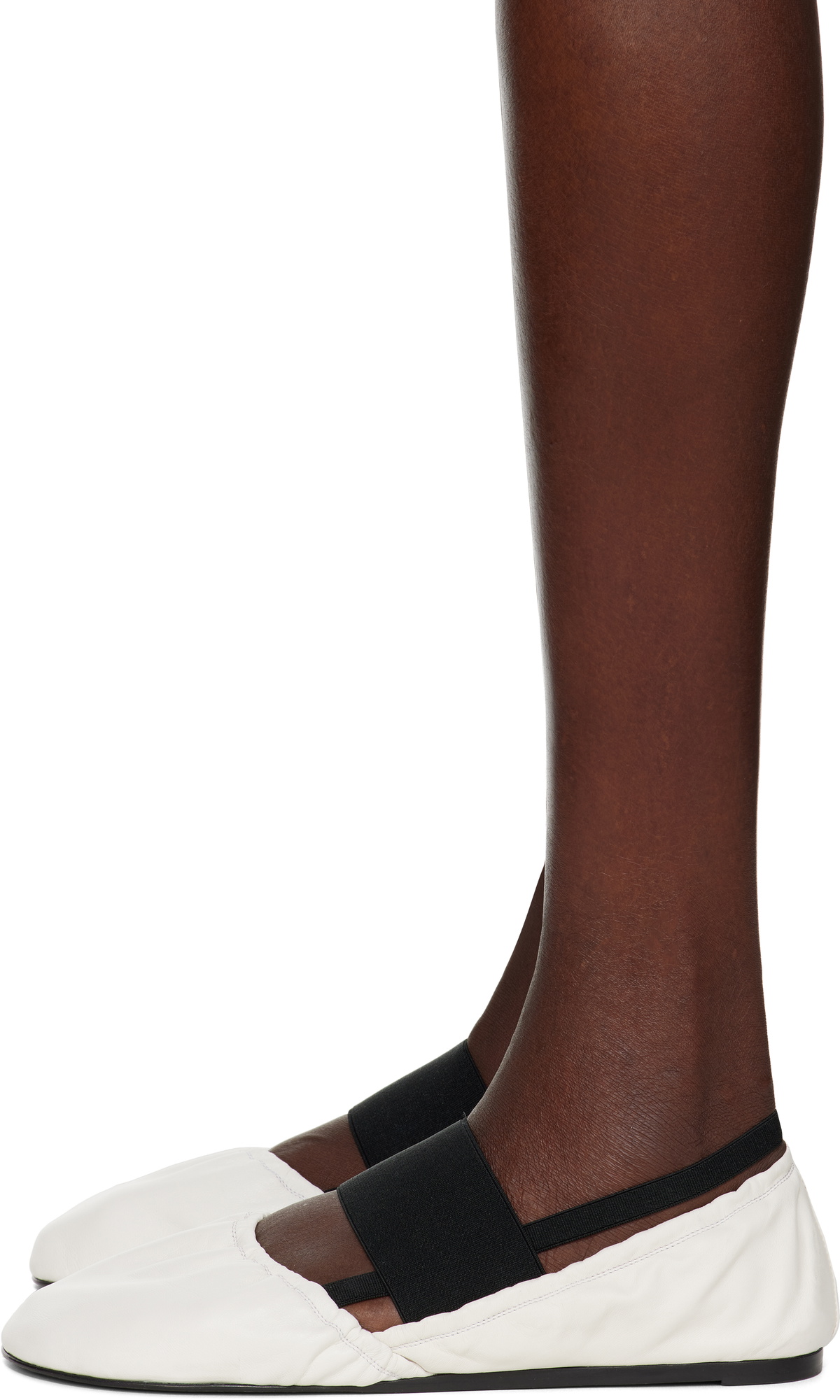 ALAINPAUL White Merce Ballerina Flats