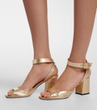 Valentino Garavani Fawcette metallic leather sandals