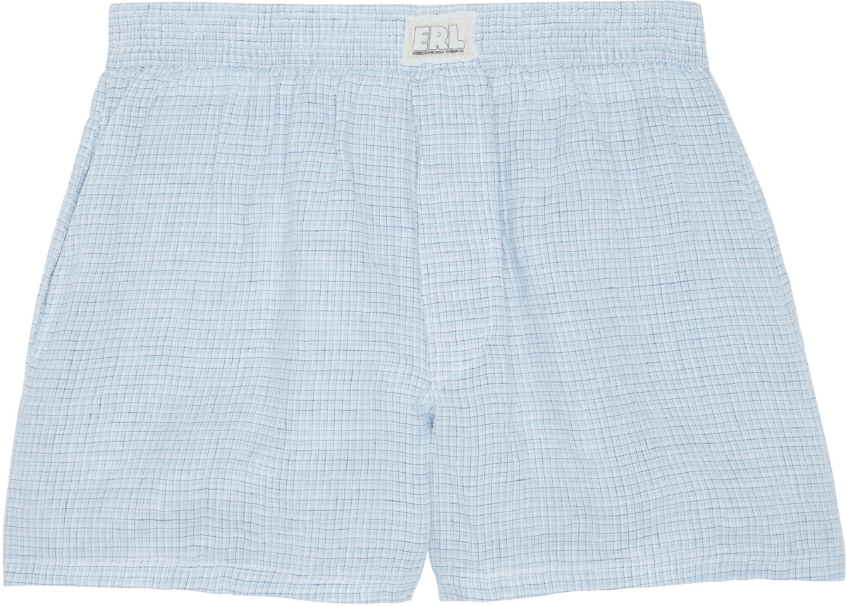 ERL Blue Plaid Woven Boxers