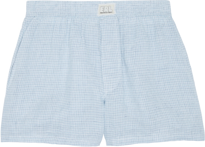 Photo: ERL Blue Plaid Woven Boxers