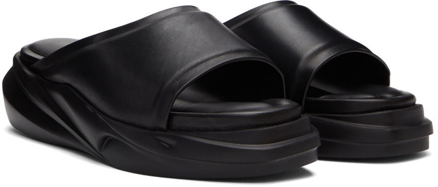 1017 ALYX 9SM アリクス LEATHER MONO SLIDES レザー モノ スライド サンダル ブラック AAWSL0004LE01 1017 ALYX 9SM Black Mono Slides 1017 ALYX 9SM