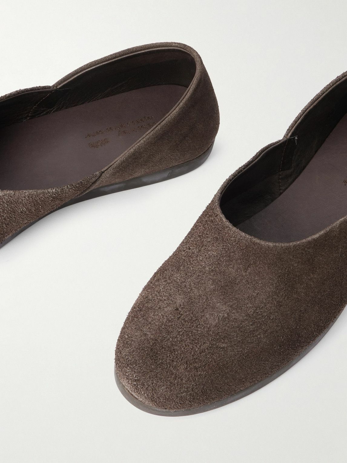 Stòffa - Suede Slippers - Brown