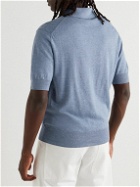 Drake's - Linen and Cotton-Blend Polo Shirt - Blue