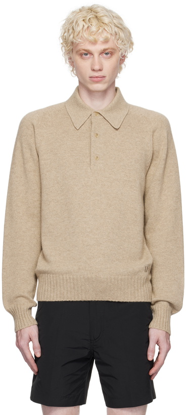 Photo: TOM FORD Beige Raglan Polo