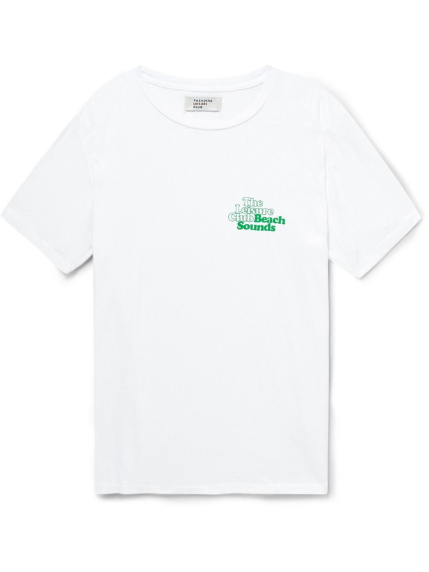 Photo: Pasadena Leisure Club - Printed Cotton-Jersey T-Shirt - White