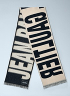 Jean Paul Gaultier Logo Motif Wool Scarf