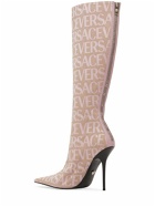 VERSACE - 110mm Canvas & Leather Boots